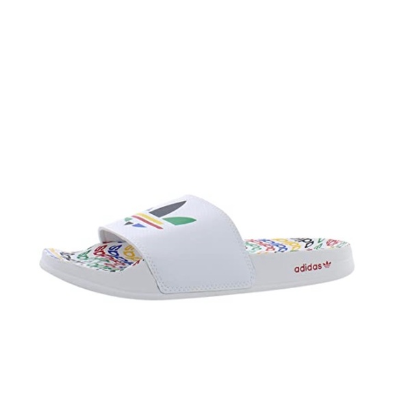 🆕 Adidas 🌈Rainbow Pride🌈 Adilette Lite SlipOn Slides, Men’s Size 10 - Picture 9 of 9